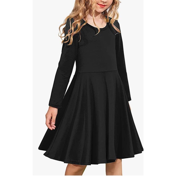 Arshiner Other - Girls Long Sleeve Stretchy Skater Dress- Size 150 (12 Years)